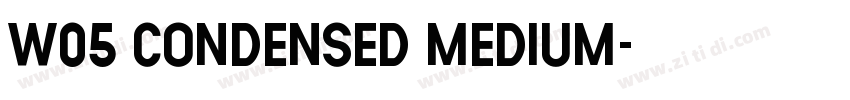 W05 Condensed Medium字体转换
